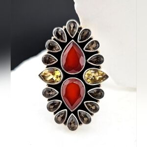 NICKY BUTLER RAJ COLLECTION LIMITED EDITION 925 Sterling Silver Carnelian Ring
